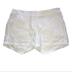 J Crew 3 1/2 in Cream Cotton Shorts 0